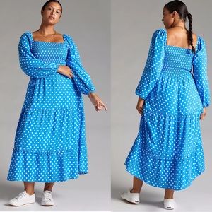 Anthropologie Dolan Laney Maxi Dress Blue XL NEW